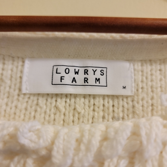 Lowrys Farm Fuzzy Wool Pullover Sweatshirt In Warm Ivory - Picture 8 of 9